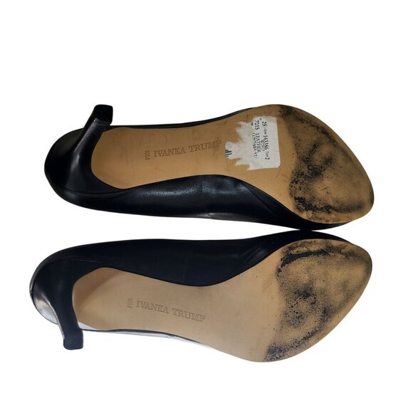 NEW Ivanka Trump Black Leather Sophia High Heel Pumps Size 10 - Picture 11 of 12